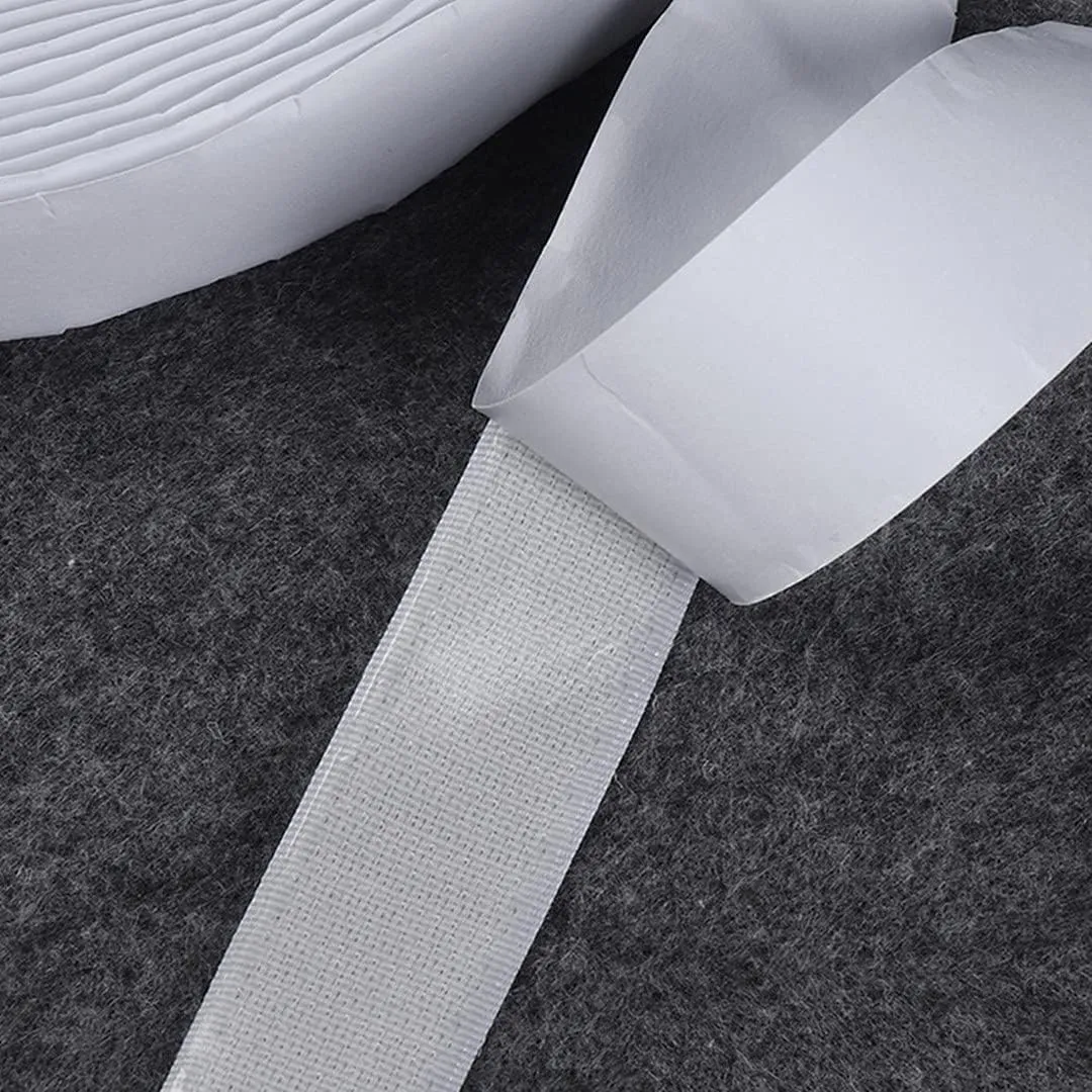 0.75 Inch x 82 Feet White Self-Adhesive Hook and Loop Tape - Sticky Back Fastening Tape for Stationery and Household Purposes