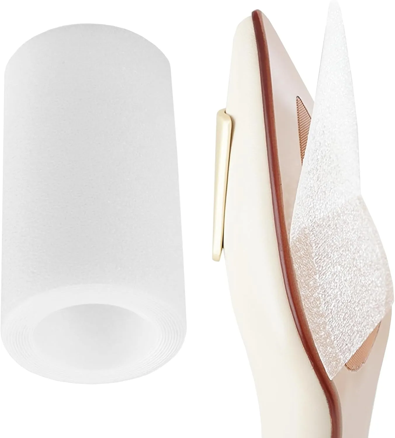 1 Roll Sole Sticker for High Heel Shoes 4 x 79 in Anti-Slip Sole Protector Bottom Shoe Grip Stickers Crystal Clear Sole Guard Protectors, White