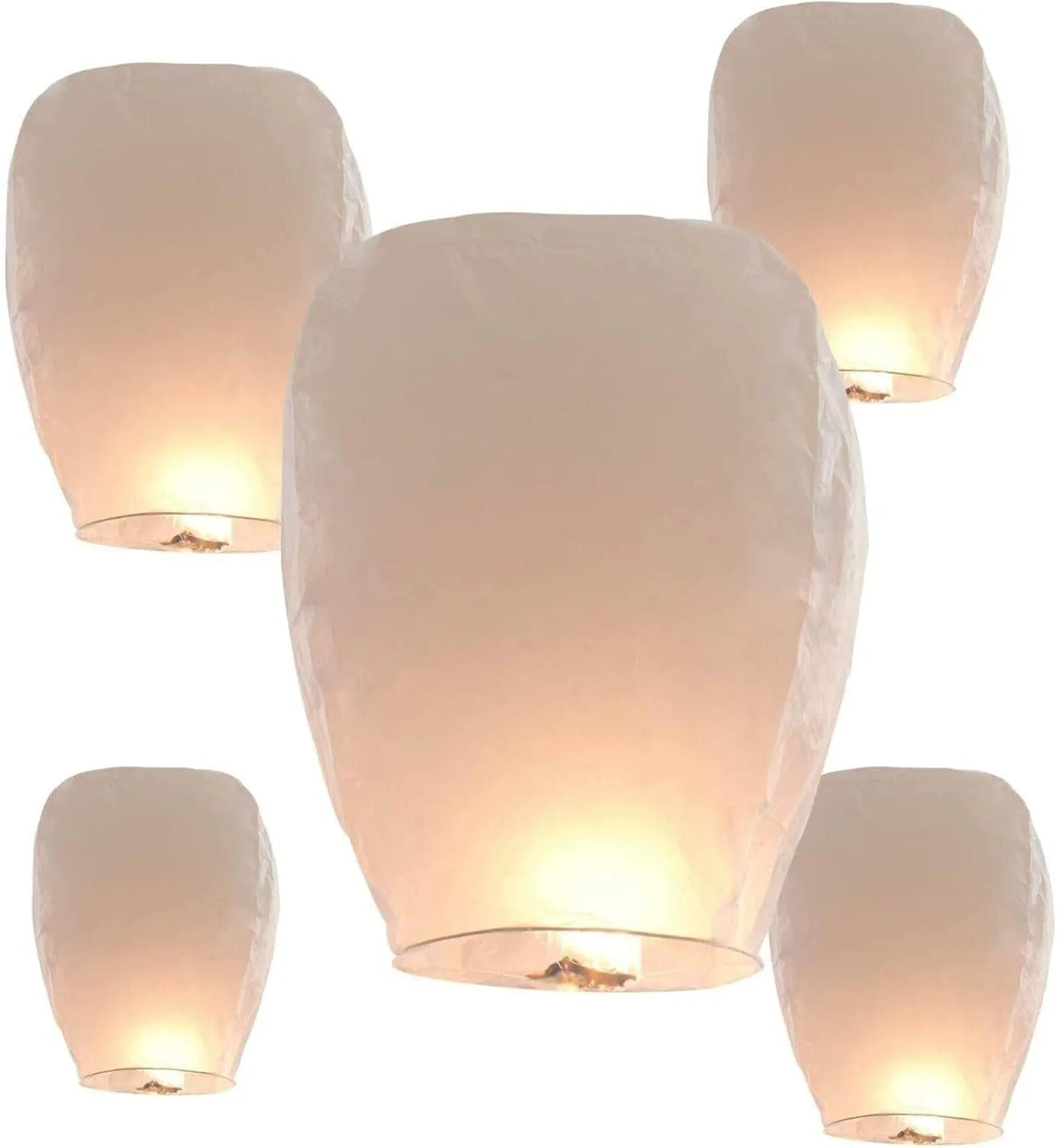 10 Pack White Paper Lanterns with a Marker Pen Hanging Round Paper Lanterns Lamp for Birthday, Wedding, Christmas, Bridal, Home Decor, Party Decoration