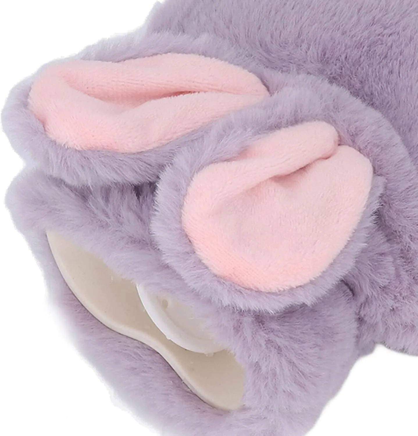 1000ml Hot Water Bag Multifunctional Cute Wide Mouth Cartoon Hot Water Bottle for Homes Office, Ideal for Menstrual Cramps (Violet)