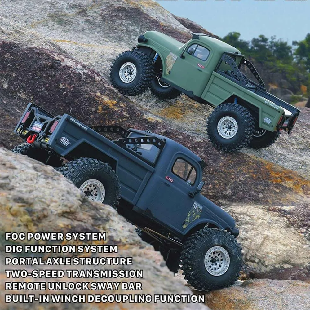 1/10 RC Truck for Adult Brushless Remote Control Car 2.4G All Terrain 4WD Rock Crawler Off-Road Climbing Truck Two Speed Hobby Grade Racing Car Short Course Rally ATV 4 Wheeler (Gray)