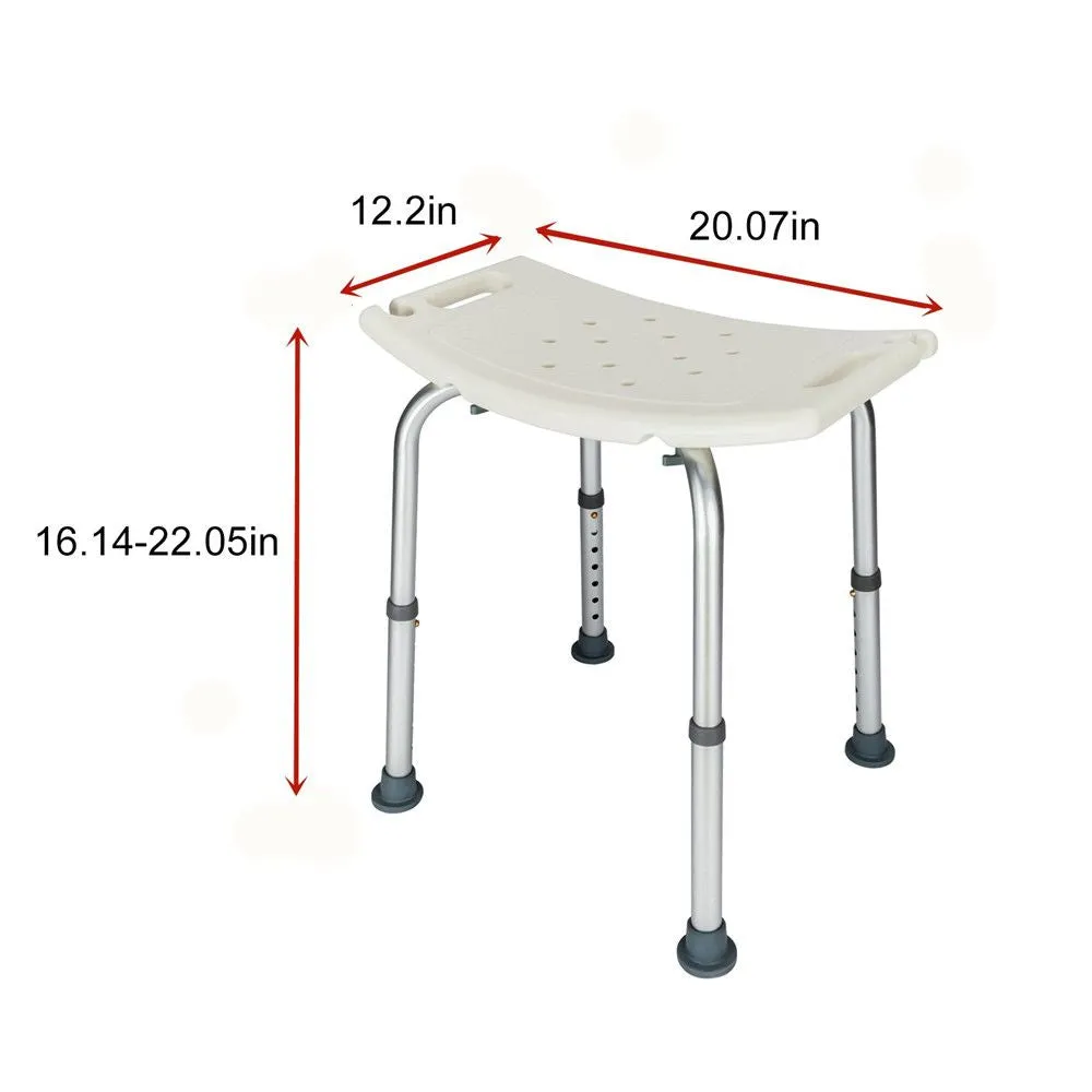 1.35MM Simple White Bath Chair - Lightweight and Durable