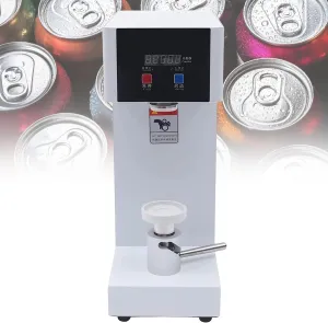 1800 W Electric Can Sealer 50-126 mm Caliber,for Home and Aluminum Caps,4 to 8" Adjusted Height Commercial Can Capping Machine (White 220V)
