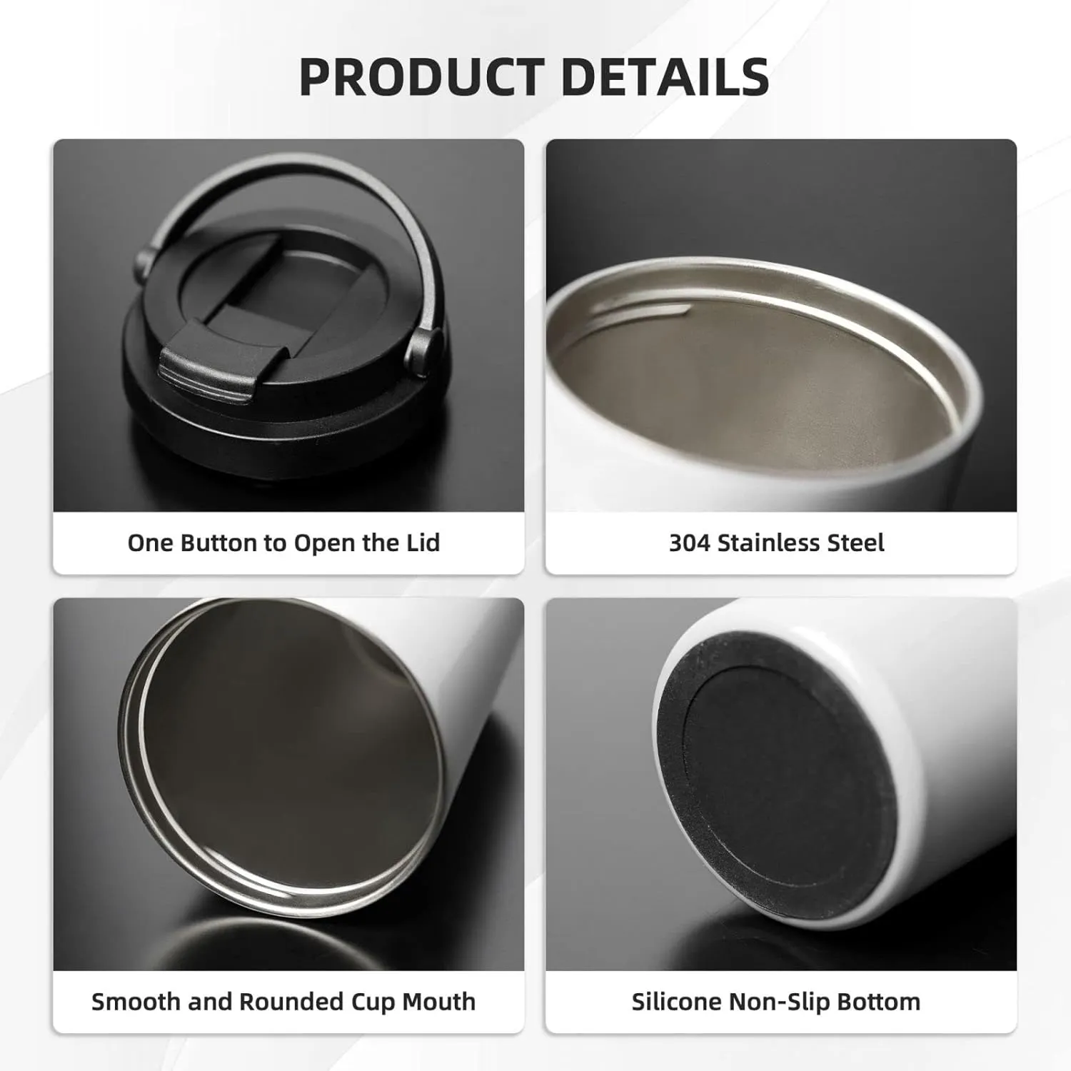18oz Insulated Coffee Mug with Lid Desert Camping Stainless Steel Tea Tumbler Cup Reusable Double Wall Leak-Proof Coffee Cup Thermos Mug for Travel Office School Party Camping