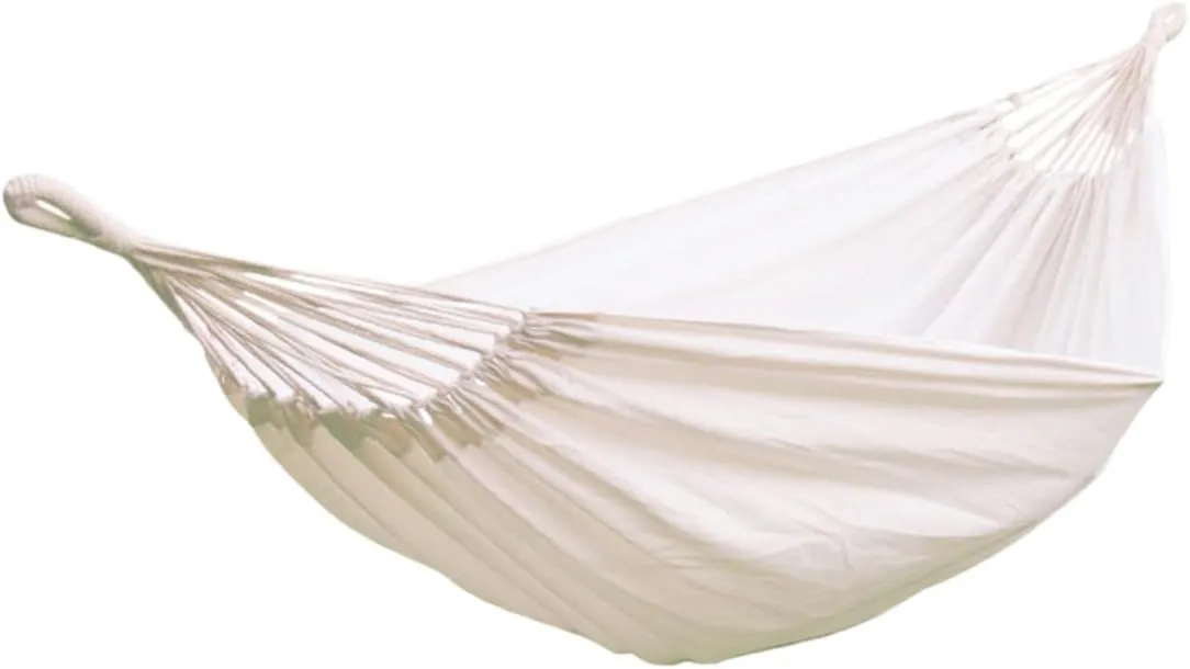 1Pc Canvas Camping Hammock Durable Outdoor Hanging Chair with Bind Rope for Camping Hiking and Traveling Washable Wear Resistant Strong Bearing Capacity