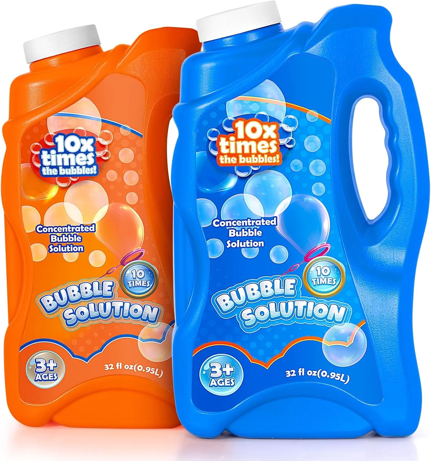 2 Bottles Bubble Solution Refills 64 oz (up to 5 Gallon), Concentrated Solution for Bubble Machine, Bubble Gun, Bubble Wands, Bubble Mower