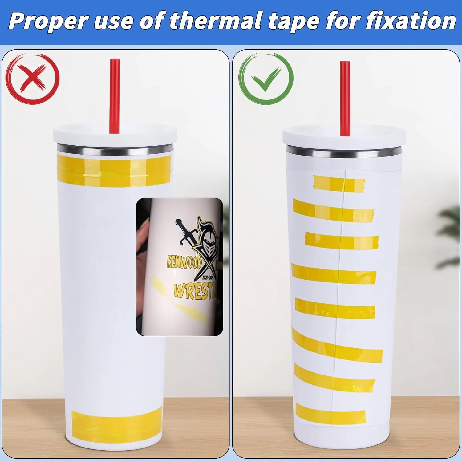 2 Rolls 75mm × 50m (164ft) Sublimation Tape Heat Transfer Tape, Heat Resistant Tape Sublimation Bulk, Brown Heat Transfer Tape for Sublimation Press Electronic Soldering Insulation, No Residue