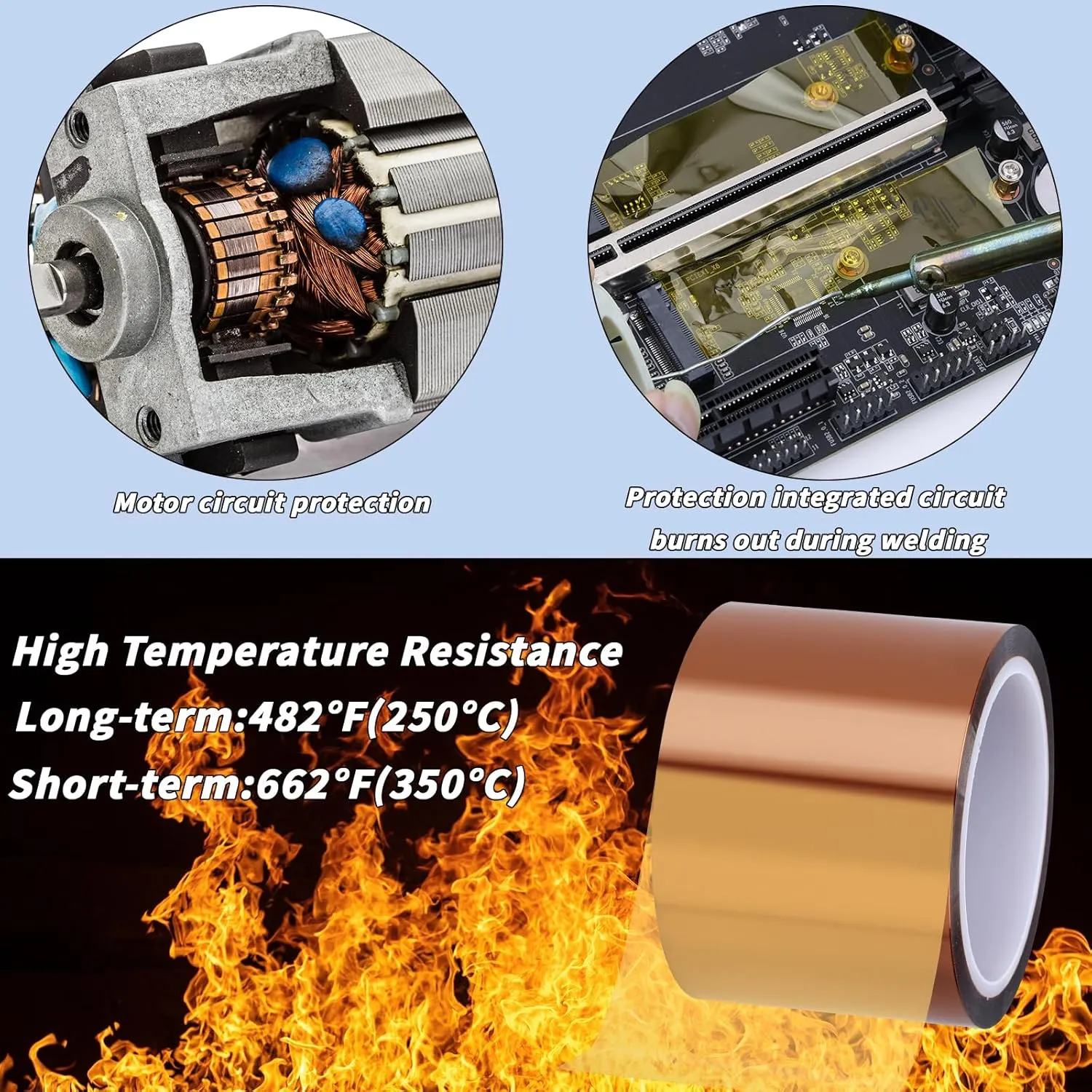 2 Rolls 75mm × 50m (164ft) Sublimation Tape Heat Transfer Tape, Heat Resistant Tape Sublimation Bulk, Brown Heat Transfer Tape for Sublimation Press Electronic Soldering Insulation, No Residue