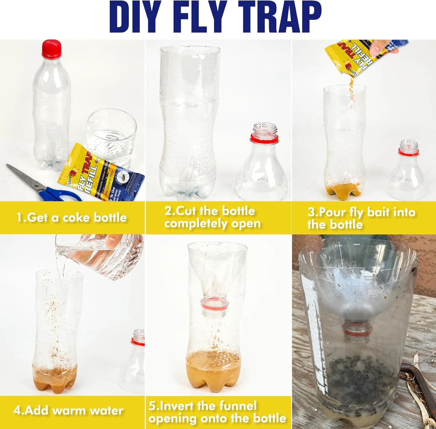 20 Pack Fly Trap Bait Refills, Reusable Fly Bait, 20x30g Natural Fly Bait Refill Packets Outdoor, Magnet Biting Attractant for Ranch Fly Traps
