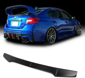 2015-2021 Unpainted Gurney Flap Wickerbill for Subaru WRX STi Factory OEM Trunk Boot Lip Spoiler Wing Rear Trunk Spoiler Extension Add-on 2016 2017 2018 2019 2020