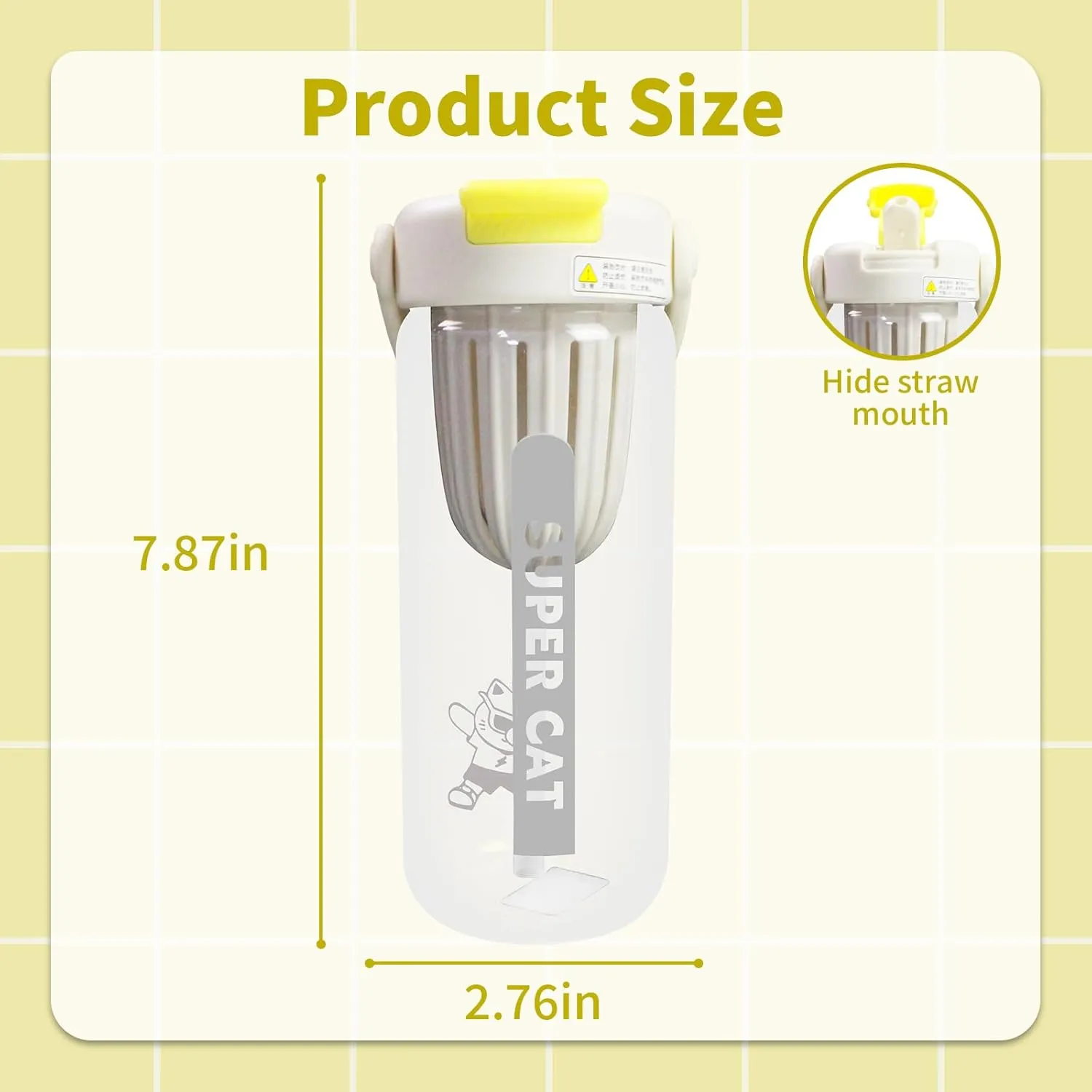 22 Oz Hydration Bottle, Lomi Glass Water Bottle with Silicone Handle,Wide Mouth Opening with tea-water Separator & Lids,Tritan Straws,Sport Glass Water Bottle for Gym/Yoga/Outdoor (White)