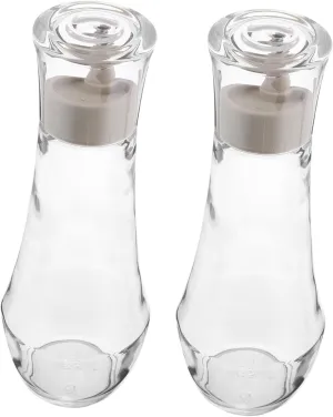 2pcs Clear Glass Mouthwash Dispenser Capacity Bathroom Organizer with Cup Holder Stylish Farmhouse Decor for Oral Care and Cleanliness