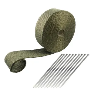 2" x33ft Exhaust Heat Wrap Roll For Car Motorcycle Fiberglass Heat Shielding Tape Heat Exhaust Thermal Wrap