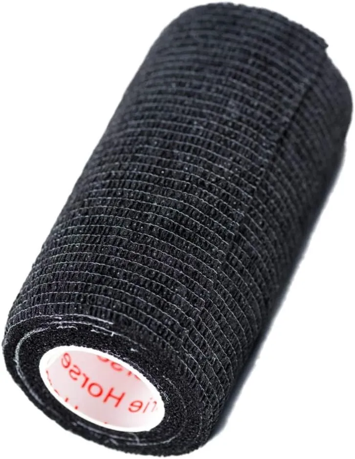 3 Inch Self Adhesive Medical Bandage Wrap Sport Tape (Black Bean) (24 Pack) Strong Elastic Self Adherent Cohesive First Aid Sport Flex Rolls for Wrist Ankle Knee Sprains and Swelling