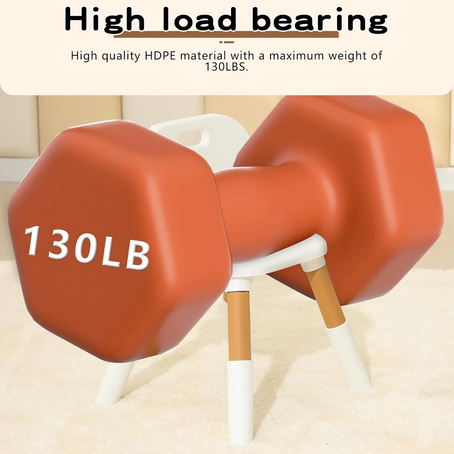 3 Level Height Adjustable Kids Chairs Plastic Preschool Chair Durable and Lightweight Child Chair with a Maximum Load Capacity of 130 pounds Suitable for Day Care, Classroom, and Home (3-Pack Beige)
