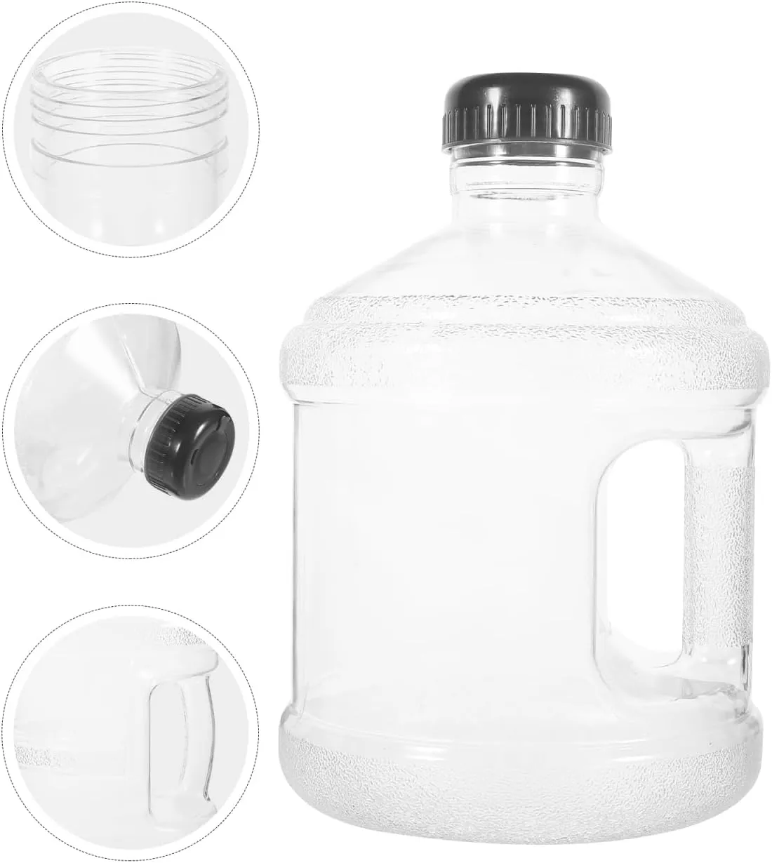 3 Liter Water Jug - Portable Water Bottle with Lid, 1 Gallon Reusable Large Water Container with Handle, for Water Dispenser Outdoor Sports