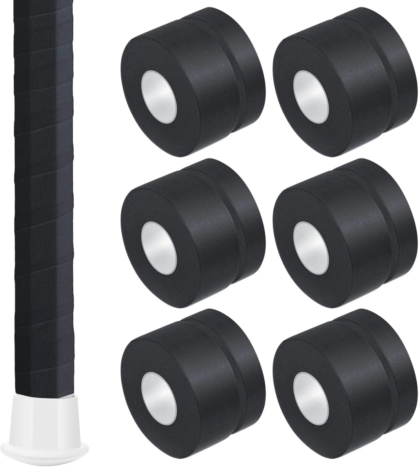 30 ft Lacrosse Stick Tape 1 Inch 1/2 Inch Non-precut Cotton Sweat Absorbent Bat Grip Tape for Lacrosse Baseball Bats