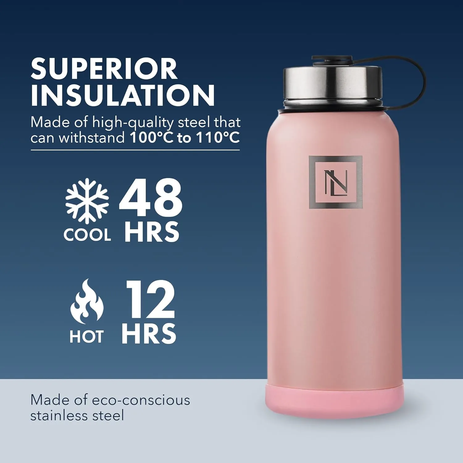 32 Oz Water Bottle With Magnetic Phone Holder Lid, Hydration Flask, Wide Mouth Stainless Steel Water Bottle With 3 Lids Straw & Spout Lid, Double Walled Insulated Thermos (Pink)