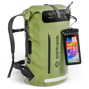 35L Waterproof Backpack-Heavy Duty Hiking Backpack-Roll-Top Closure