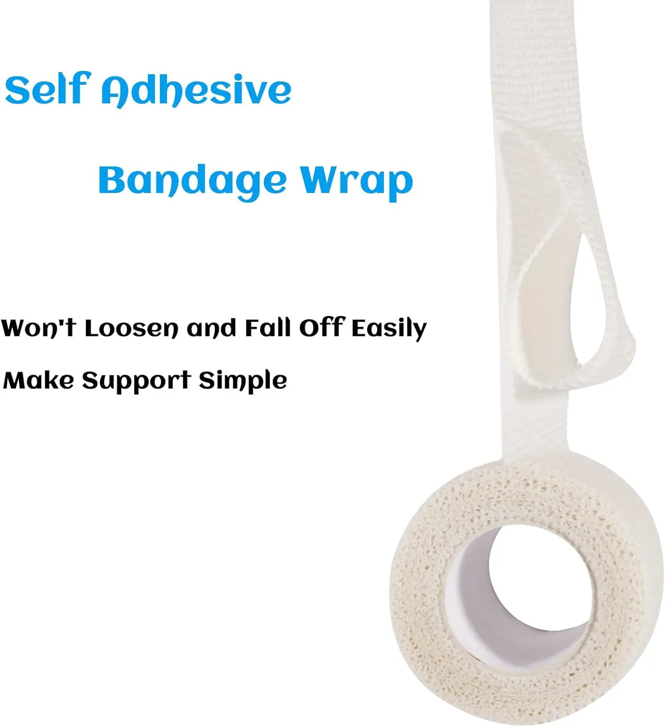 36 Rolls Elastic Self Adhesive Bandage Wrap 2 Inch, Breathable Non Woven Cohesive Bandage, Vet Wrap for Dogs, Ankle Sprains Swelling Medical First Aid Tape, Sports Athletic Tape (White)