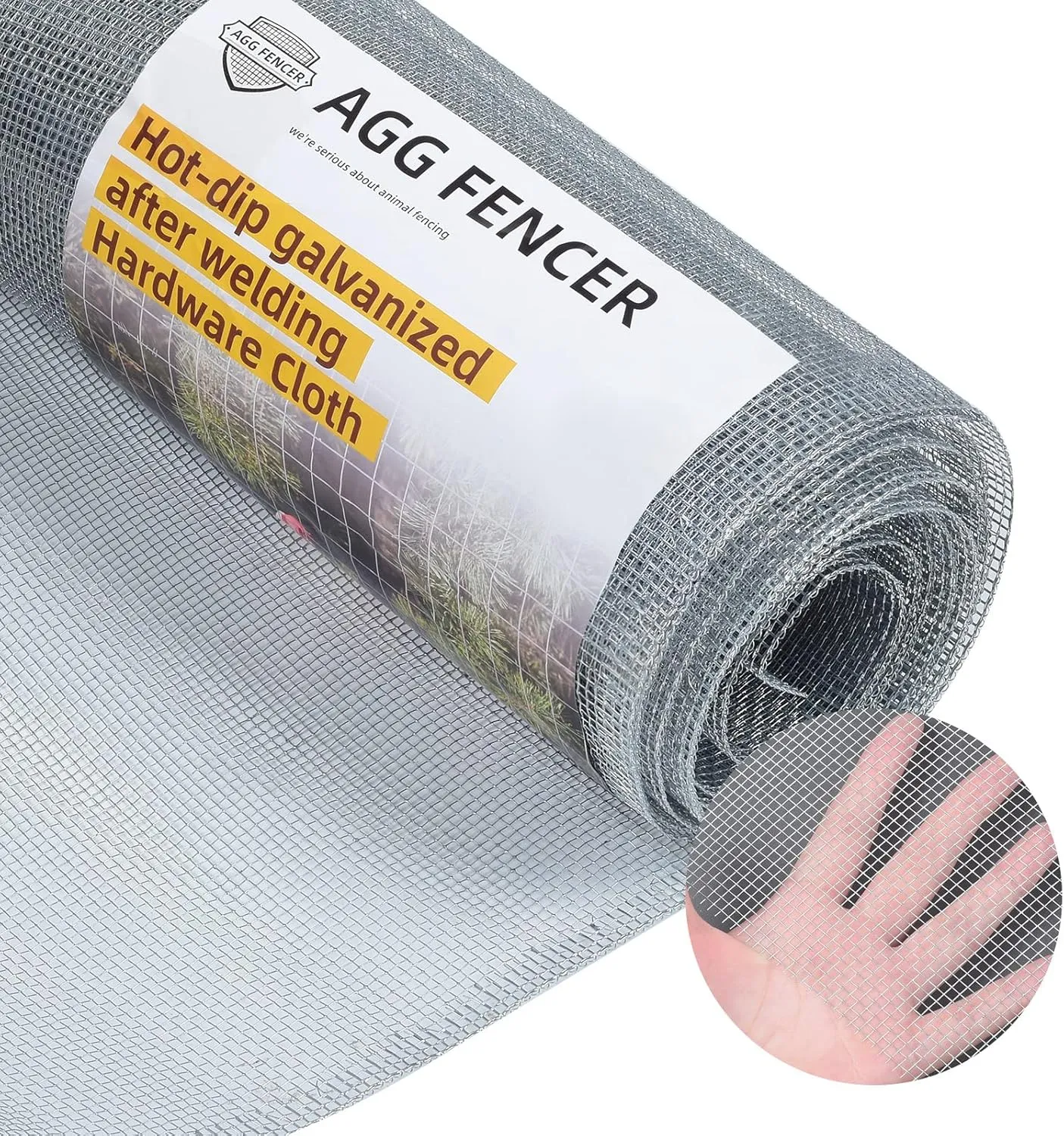 36in x 10ft Hardware Cloth 1/8 inch 27Ga Hot Dipped Galvanized After Welding, Chicken Coop Wire Fence, Welded Metal Fencing Roll Mesh for Bee Screen Garden Plant Poultry Animal Netting Cage