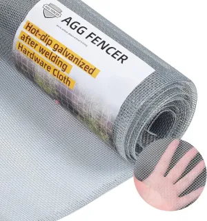 36in x 10ft Hardware Cloth 1/8 inch 27Ga Hot Dipped Galvanized After Welding, Chicken Coop Wire Fence, Welded Metal Fencing Roll Mesh for Bee Screen Garden Plant Poultry Animal Netting Cage