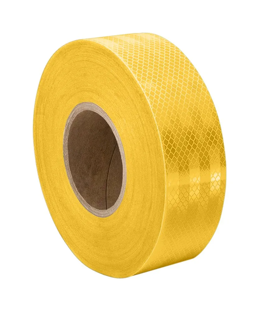 3M 3431 Yellow Micro Prismatic Sheeting Reflective Tape – 0.75 in. x 150 ft. Non Metalized Adhesive Tape Roll. Safety Tape