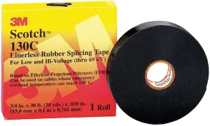 3M 41754 Scotch 130C Linerless Splicing Tape, 2" x 30ft