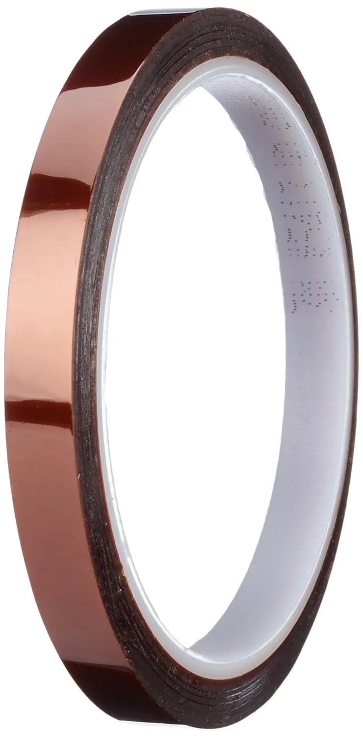 3M 5413 Amber Polyimide Film Tape, 0.375" Width x 36yd Length (1 roll)