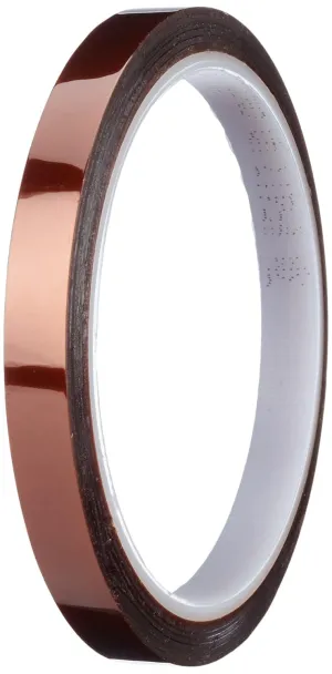 3M 5413 Amber Polyimide Film Tape, 0.375" Width x 36yd Length (1 roll)