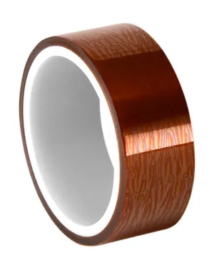 3M 5413 Amber Polyimide/Silicone Adhesive/Kapton Film Tape -100 to  500 Degrees F Temperature Range, 5" Length, 0.625" Width, Roll