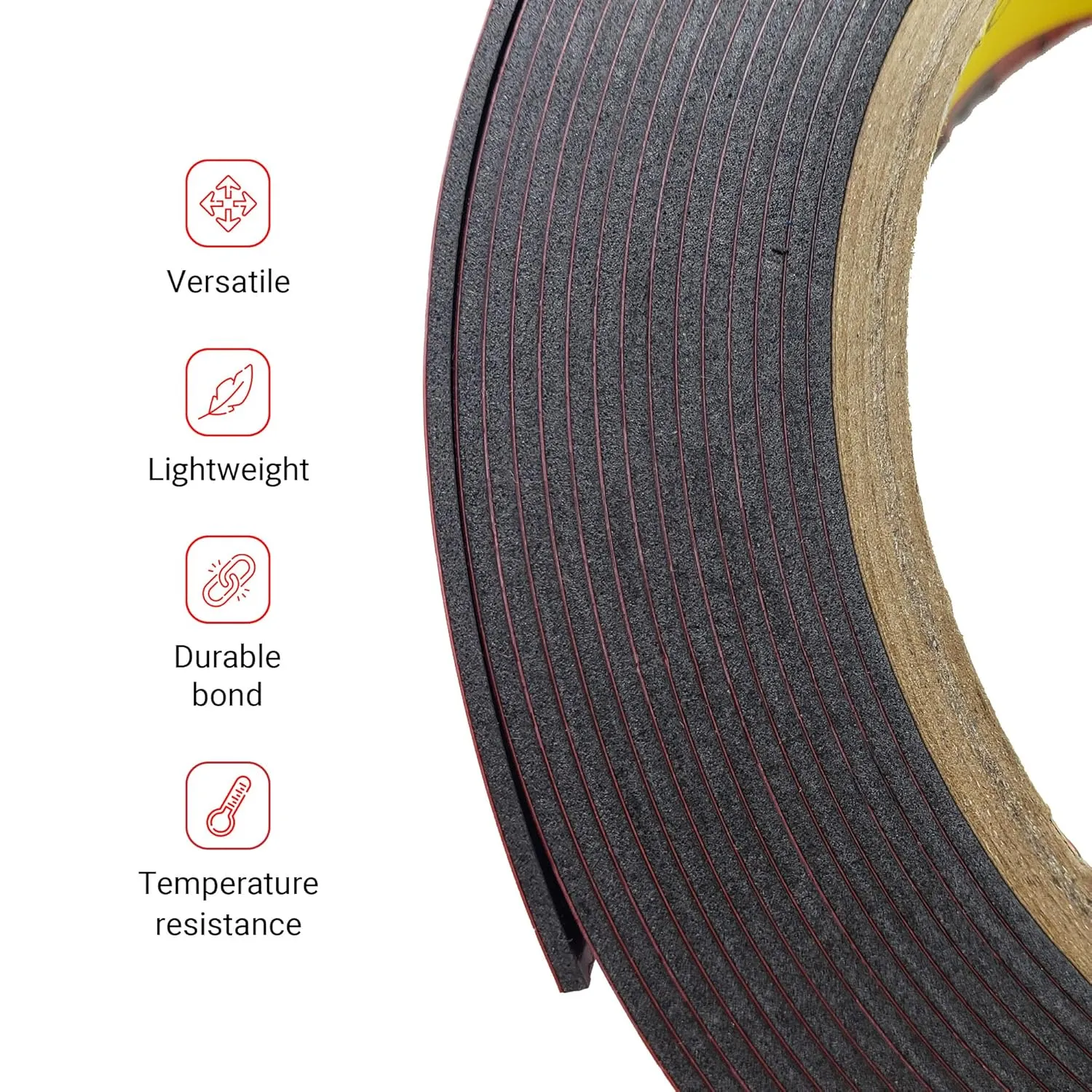 3M Double Sided Tape Heavy Duty, 15ft x 1in Two Sided Waterproof Foam Mounting VHB Tape, Strong Adhesive Multipurpose for Car, Automotive, Wall, Outdoor, LED Strip Lights