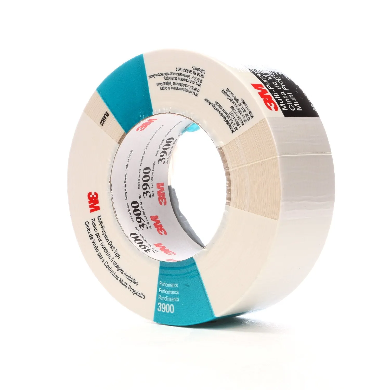 3M Duct Tape 3900 White, 48 mm x 54.8 m 7.7 mil, 24 per case Ind