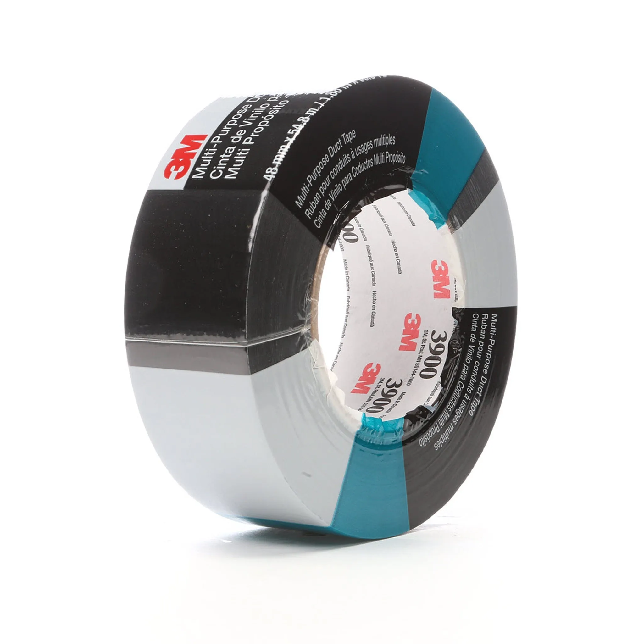 3M Multi-Purpose Duct Tape 3900 Black 48 mm x 54.8 m 7.6 mil, 1 Roll