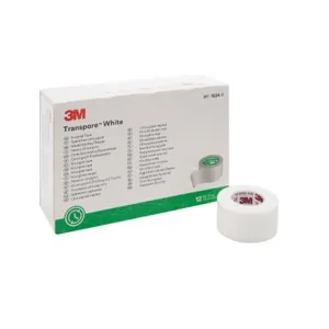 3M Transpore Medical Adhesive Tape,1 Inch X 10 Yards, NonSterile - 1 Box of 12 Rolls