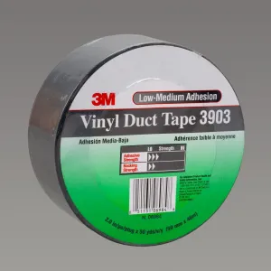 3M Vinyl Duct Tape 3903 Gray, 49 in x 50 yd 6.3 mil, 2 per case