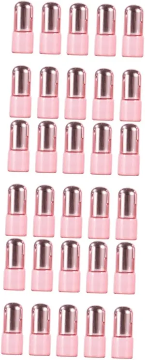 3sets Rose Quartz Roller Bottles Essential Oil Roller Balls 1ml Perfume Roll Bottles 10pcs*3