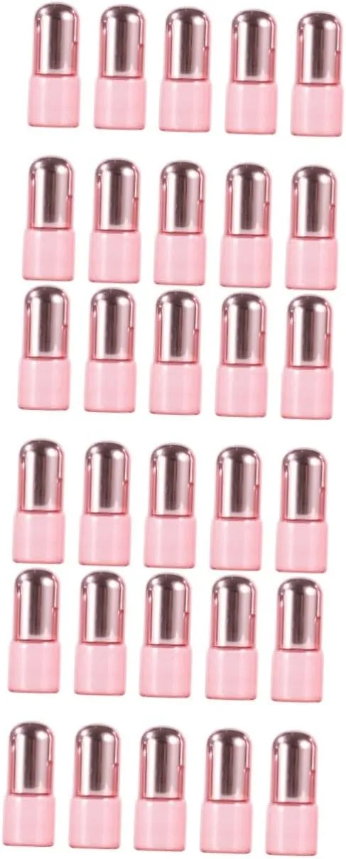 3sets Rose Quartz Roller Bottles Essential Oil Roller Balls 1ml Perfume Roll Bottles 10pcs*3