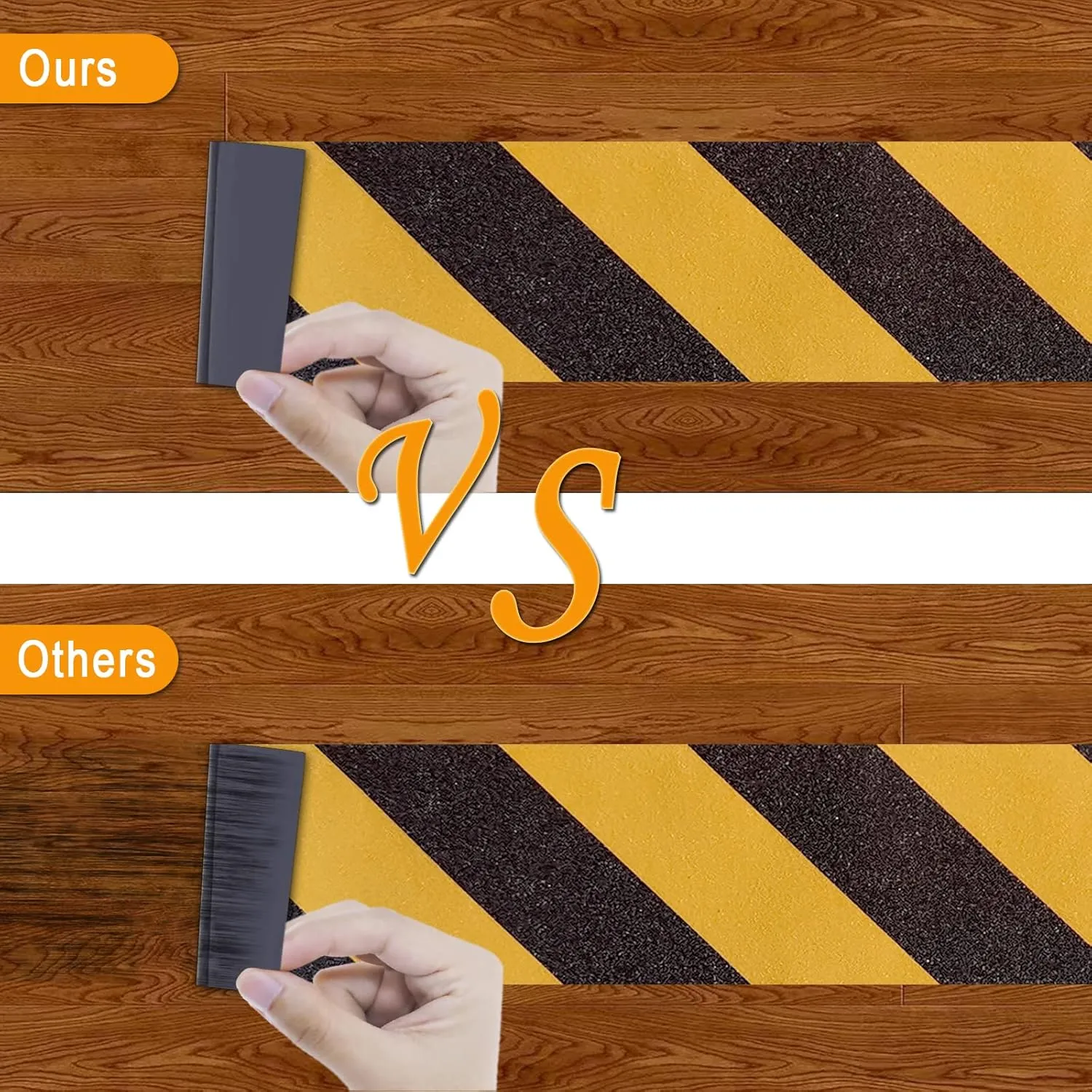 4 Inch x 60 Feet Grip Tape for Stairs, Anti Slip Tape Outdoor Waterproof, Black/Yellow Safety Non Skid Tape Roll for Stair Steps Ramp Wooden, Friction Tape Adhesive Non Slip Strips