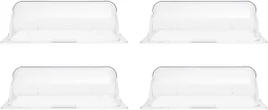 4 Pack Clear Plastic Chafing Dish Covers, 21" x 13" x 7" Roll Top Display Cover, Full Size Chafer Dome Cover for Chafing Dessert Cake Commercial Food Display Restaurants