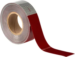 40650 Alternating 7" silver / 11" Red 2" x 150' Roll Conspicuity Tape