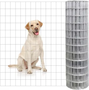 4'×50' Welded Wire Mesh, Stainless Chicken Wire Fencing 2'' X 4'' 15GA, Garden Decorative Fence for Chicken Coop Barrier, Rabbit Snake Fences, Poultry Enclosures