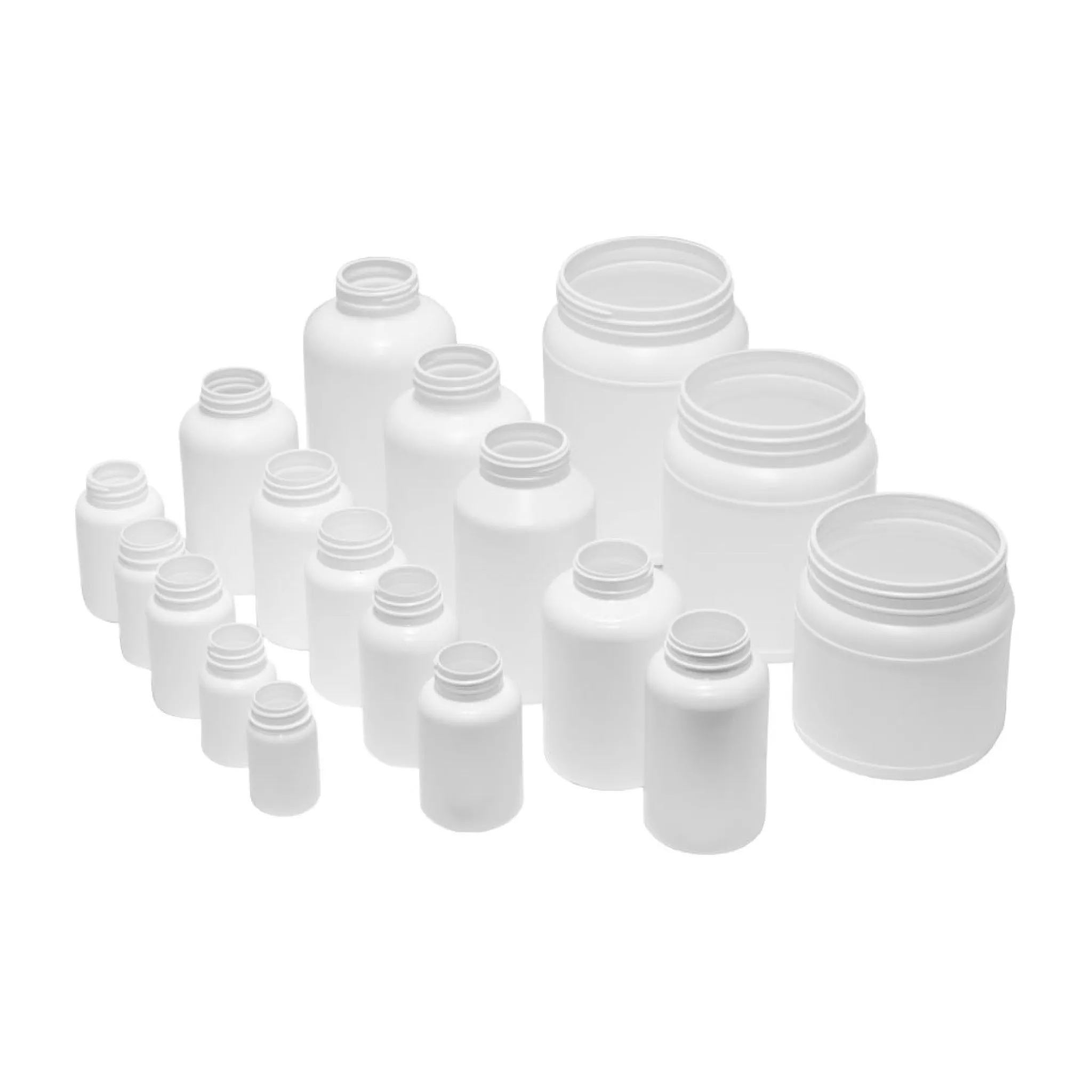 500 cc Round Packer HDPE Bottles - White