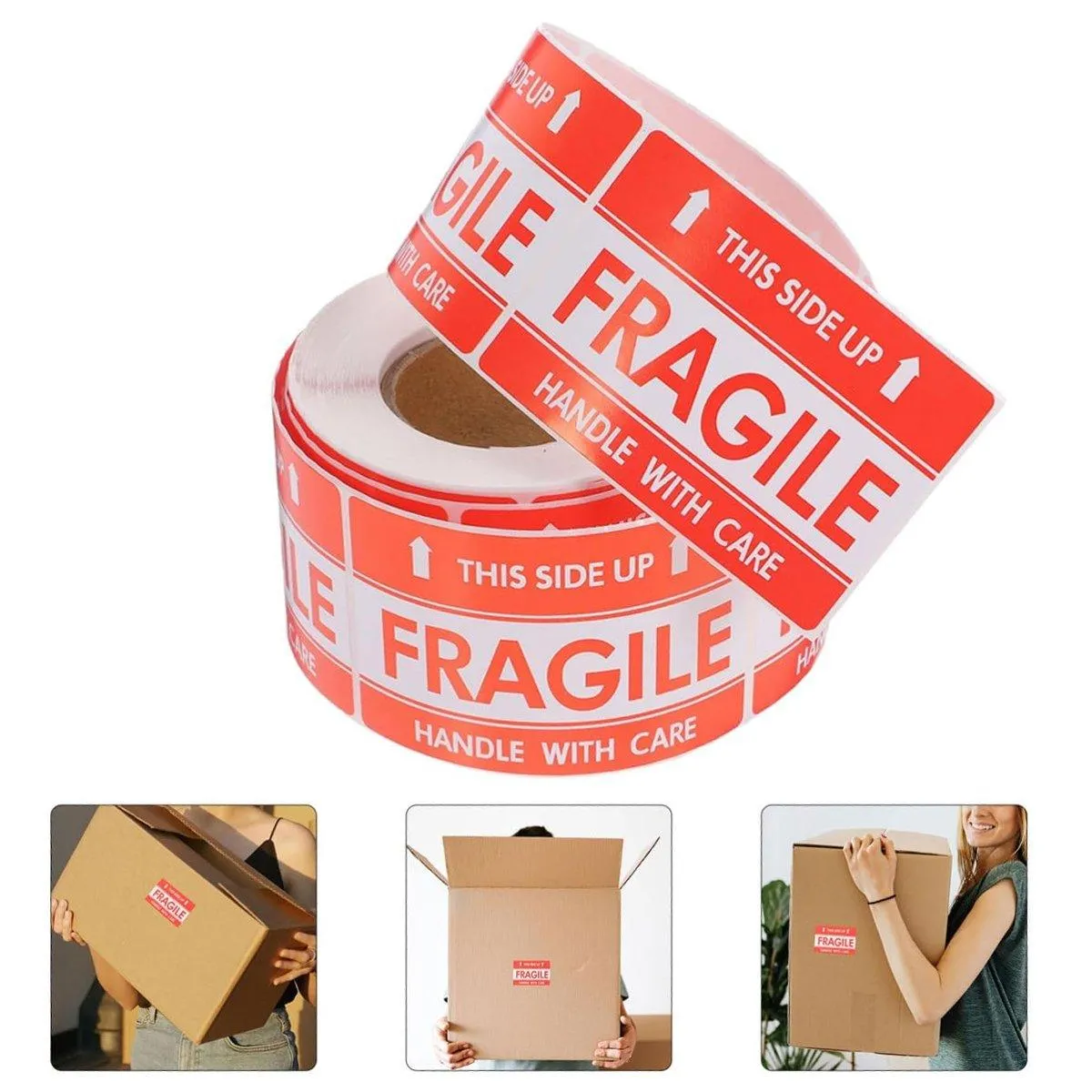 500pcs Fragile Stickers Careful Warning Labels for Packaging Protection