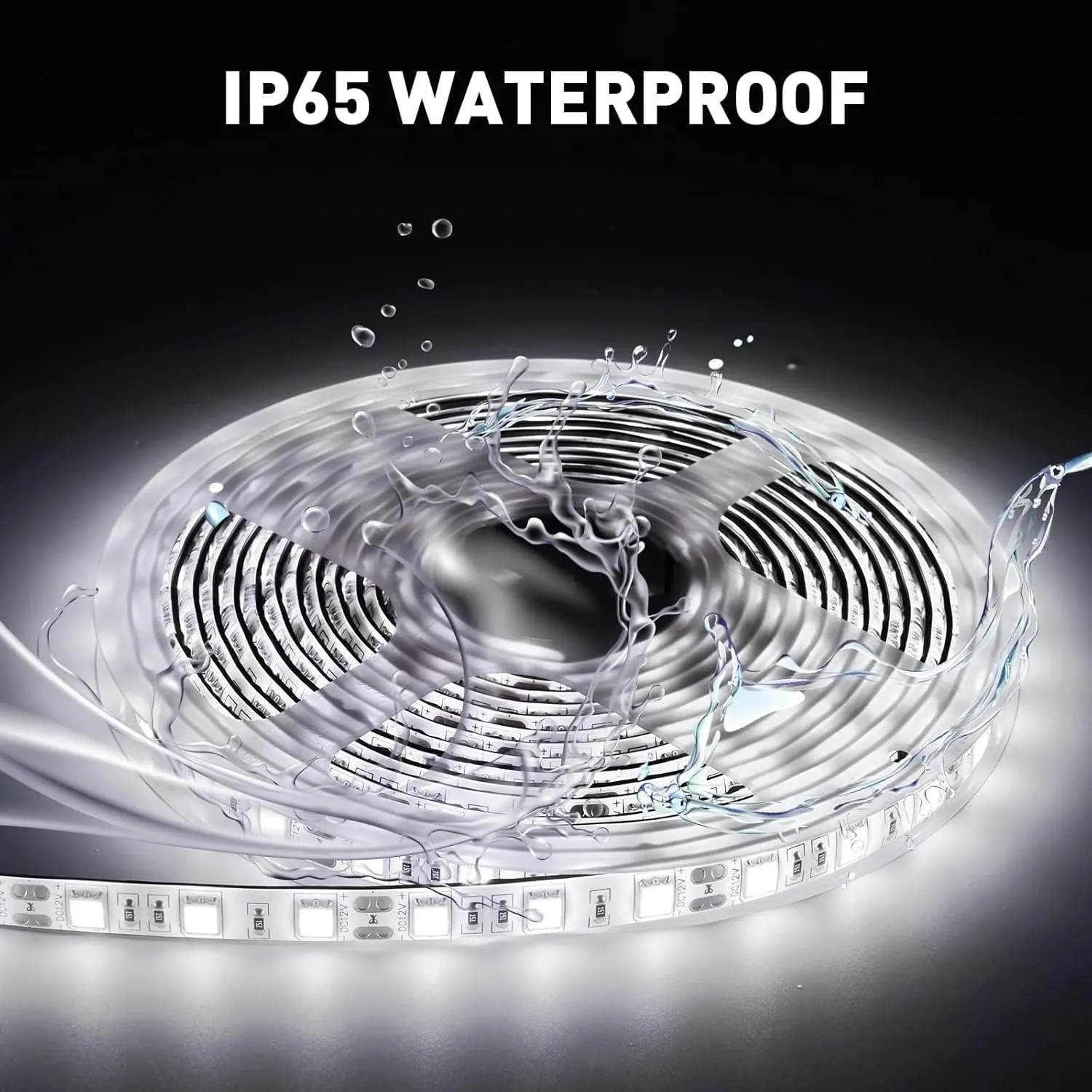 50ft Pontoon Boat Lights Marine LED Strip Lights 12V Waterproof, Interior Light Deck Light for Jon Boat, Kayak, Fishing Boats, Bass Boats (White)