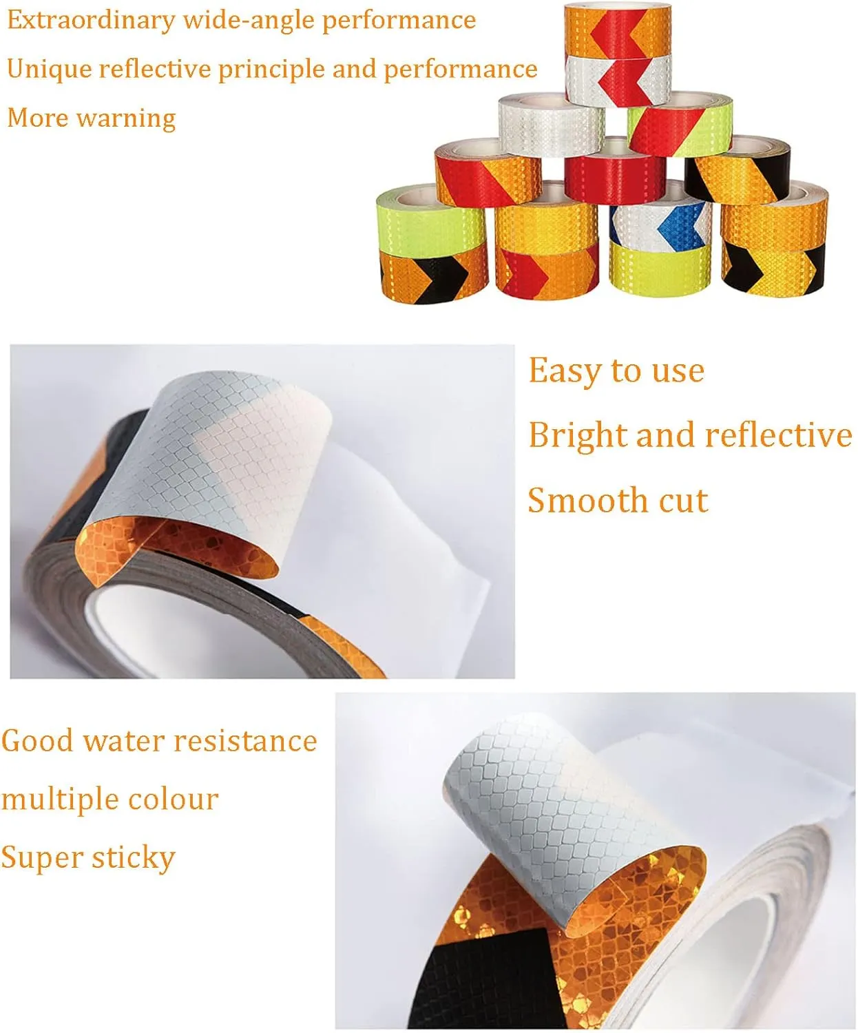 5Cm*25M Reflective Tapes Safety Reflective Warning Stickers, Waterproof Outdoor Bicycle Rim Reflector Tape, Thin Reflective Sticker Rolls for Bikes