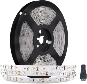 5M/16.4ft SMD3528 300LEDs Near Infrared 940nm NIR Single Chip DC12V 24W Flexible IR LED Strips Light Non-Waterproof 8mm Wide 60LEDs/M 4.8W/M Light Strip