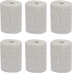 6 Pack White Plaster Cloth Gauze Bandages Rolls for Art Project, Belly Cast, Mask Making, Sculptures, Body Casts, Craft Projects, Scenery Construction - Each Roll 4 inch x 15 feet (Total 90ft Long)