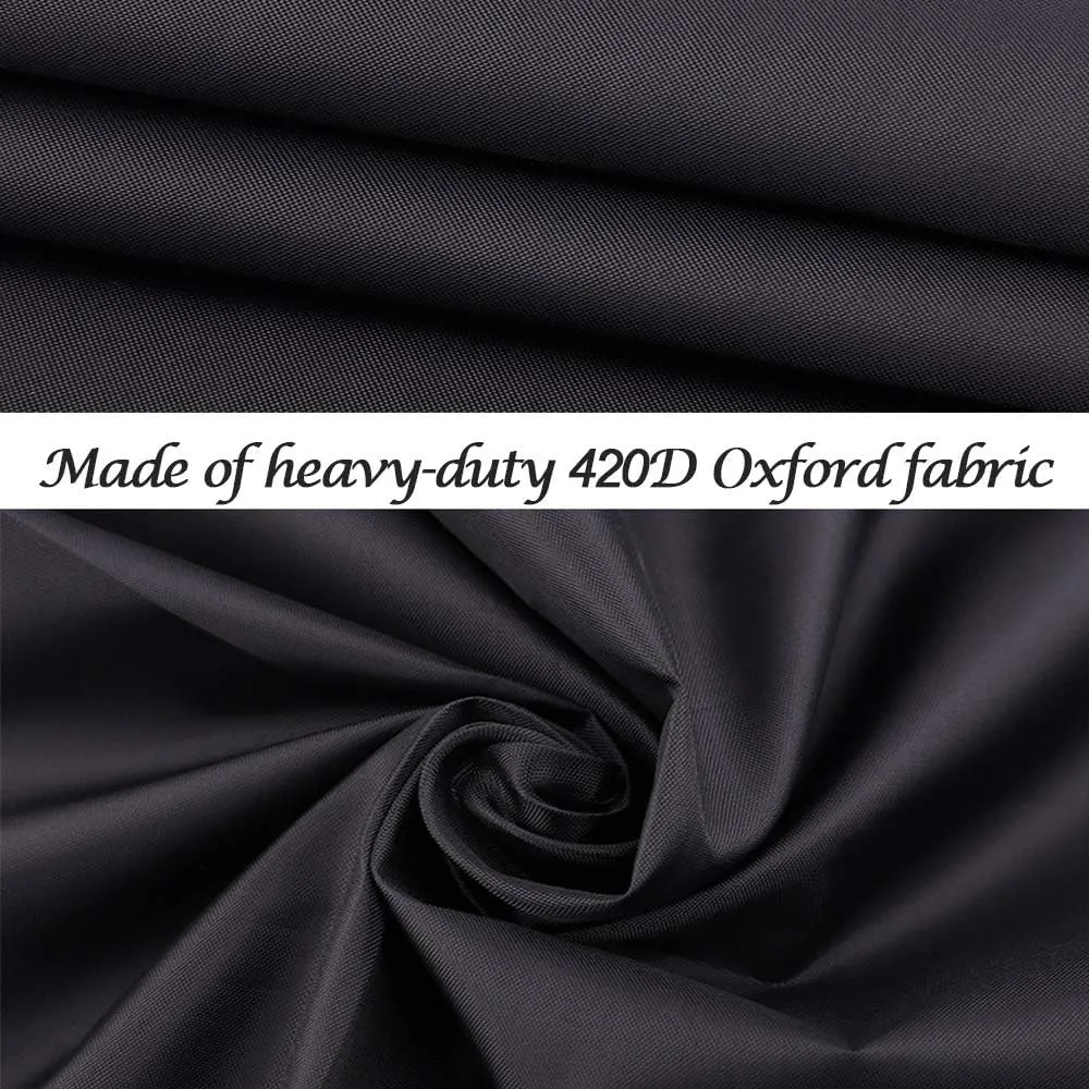 60 Inch Kamado Ceramic BBQ Grill Cover Heavy Duty Waterproof Outdoor Big Large Green Egg XL Grill Station Table Cover, Black