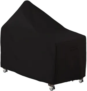 60 Inch Kamado Ceramic BBQ Grill Cover Heavy Duty Waterproof Outdoor Big Large Green Egg XL Grill Station Table Cover, Black
